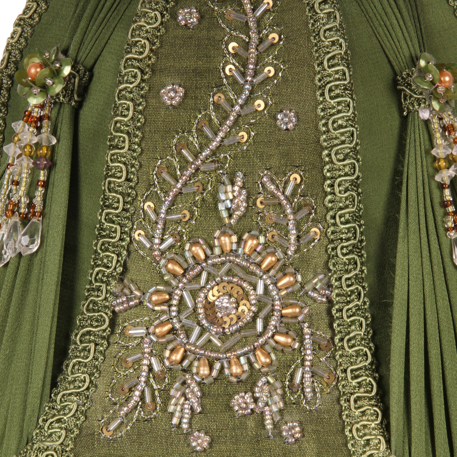 Lampenkap Victorian Dome 26 cm - Groen - Stof