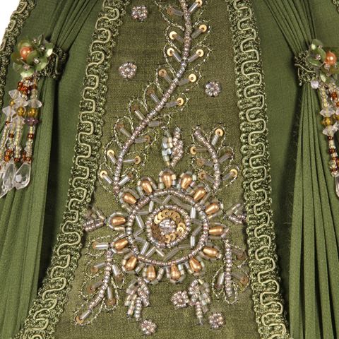 Lampenkap Victorian Dome 26 cm - Groen - Stof