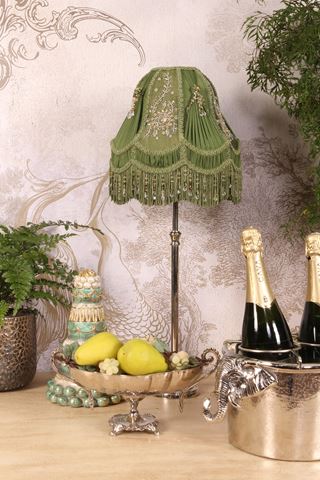 Lampenkap Victorian Dome 26 cm - Groen - Stof