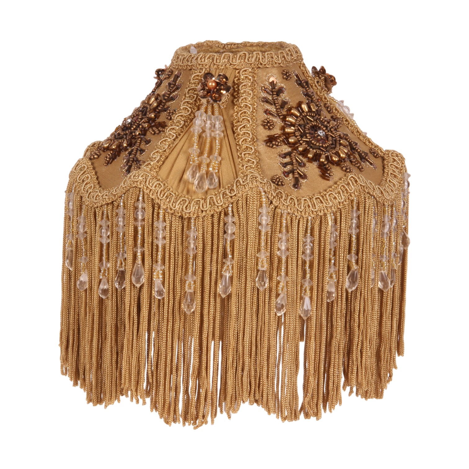 Lampenkap Victorian Dome Small 18 cm - Goud - Stof