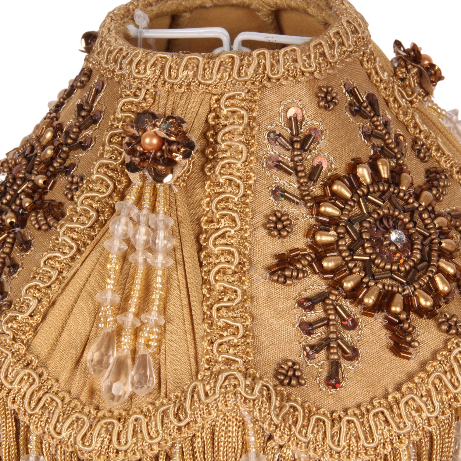 Lampenkap Victorian Dome Small 18 cm - Goud - Stof