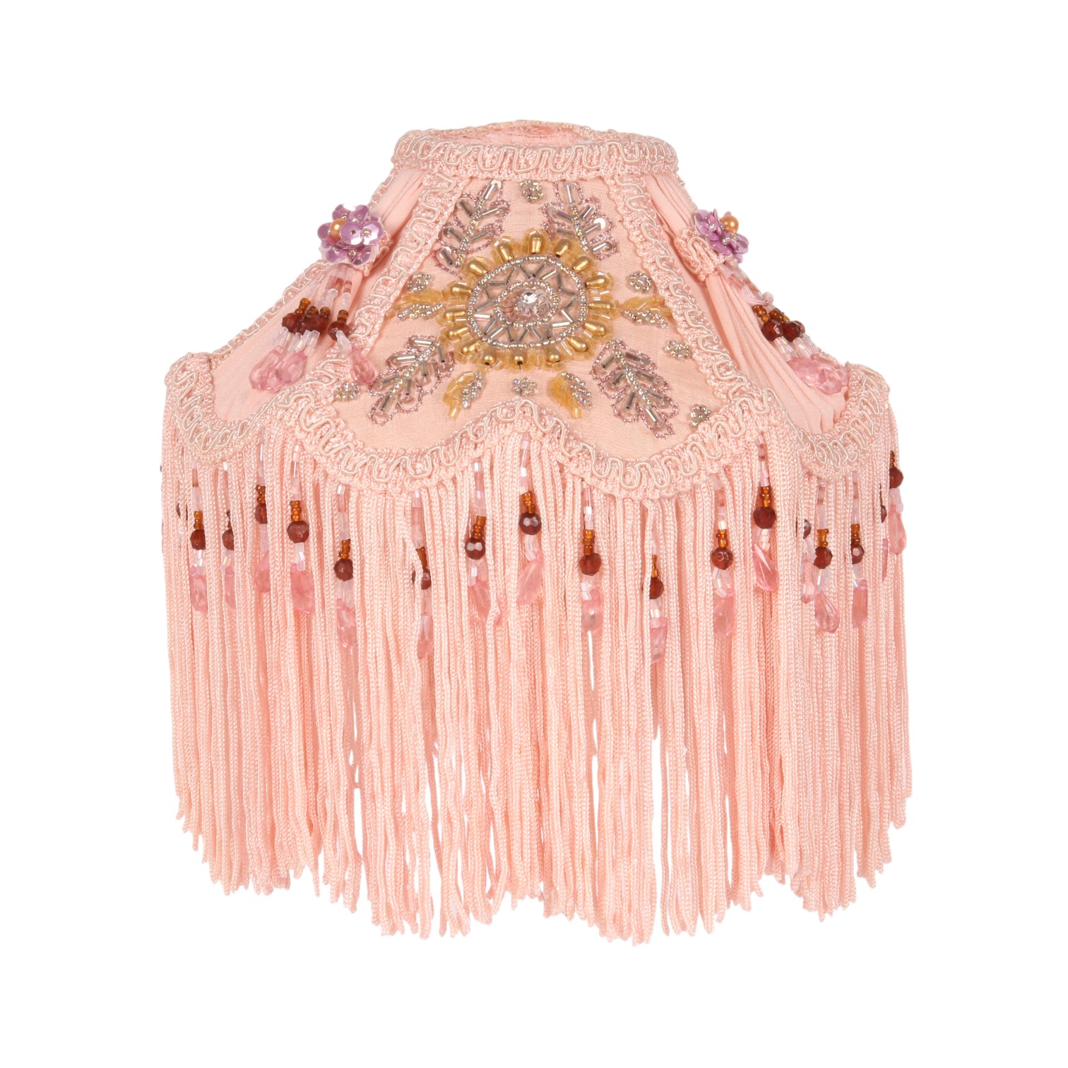 Lampshade Victorian Dome Small 18 cm - Pink - Fabric