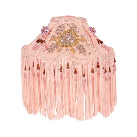 Lampenkap Victorian Dome Small 18 cm - Roze - Stof