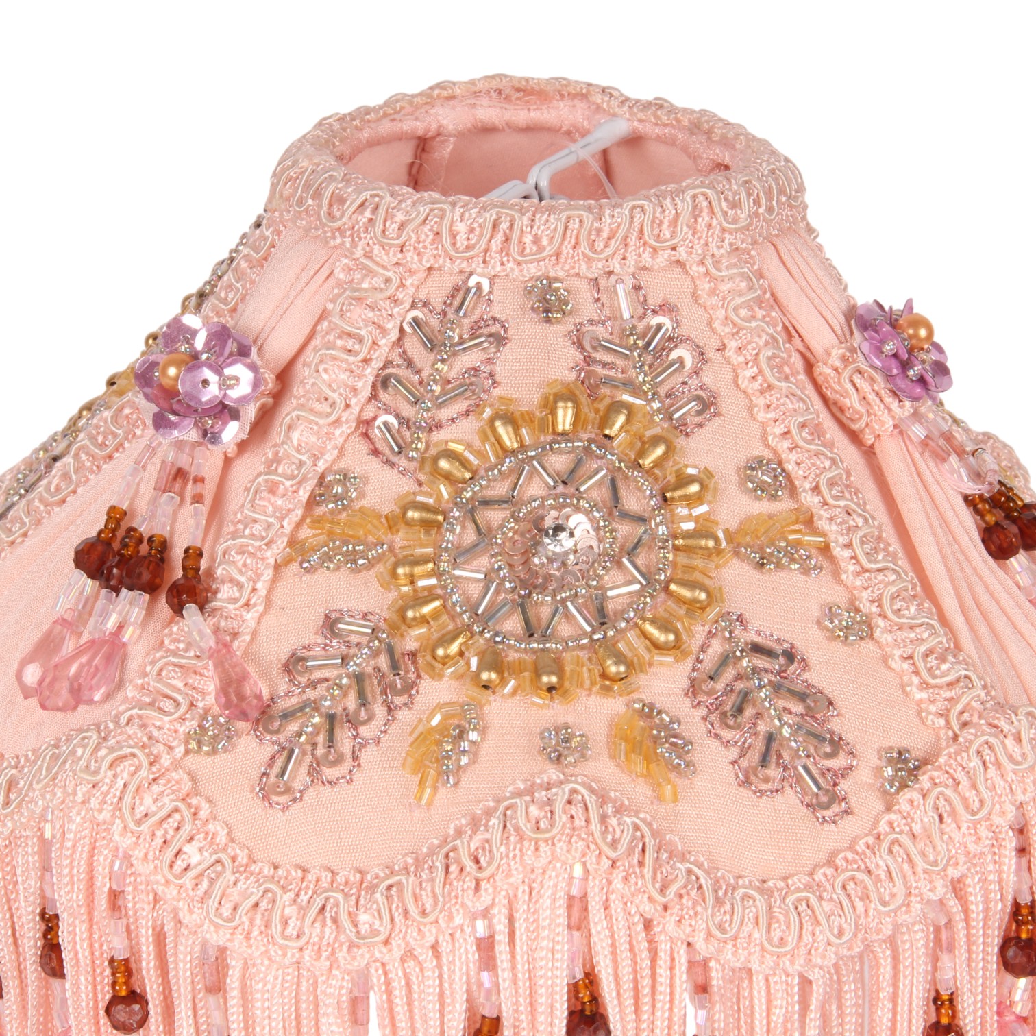 Lampshade Victorian Dome Small 18 cm - Pink - Fabric