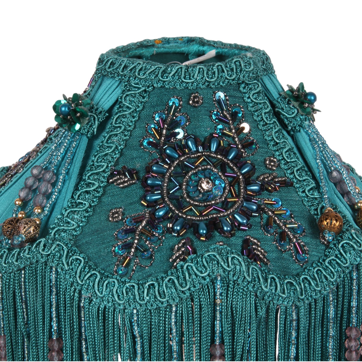 Lampshade Victorian Dome Small 18 cm - Teal - Fabric