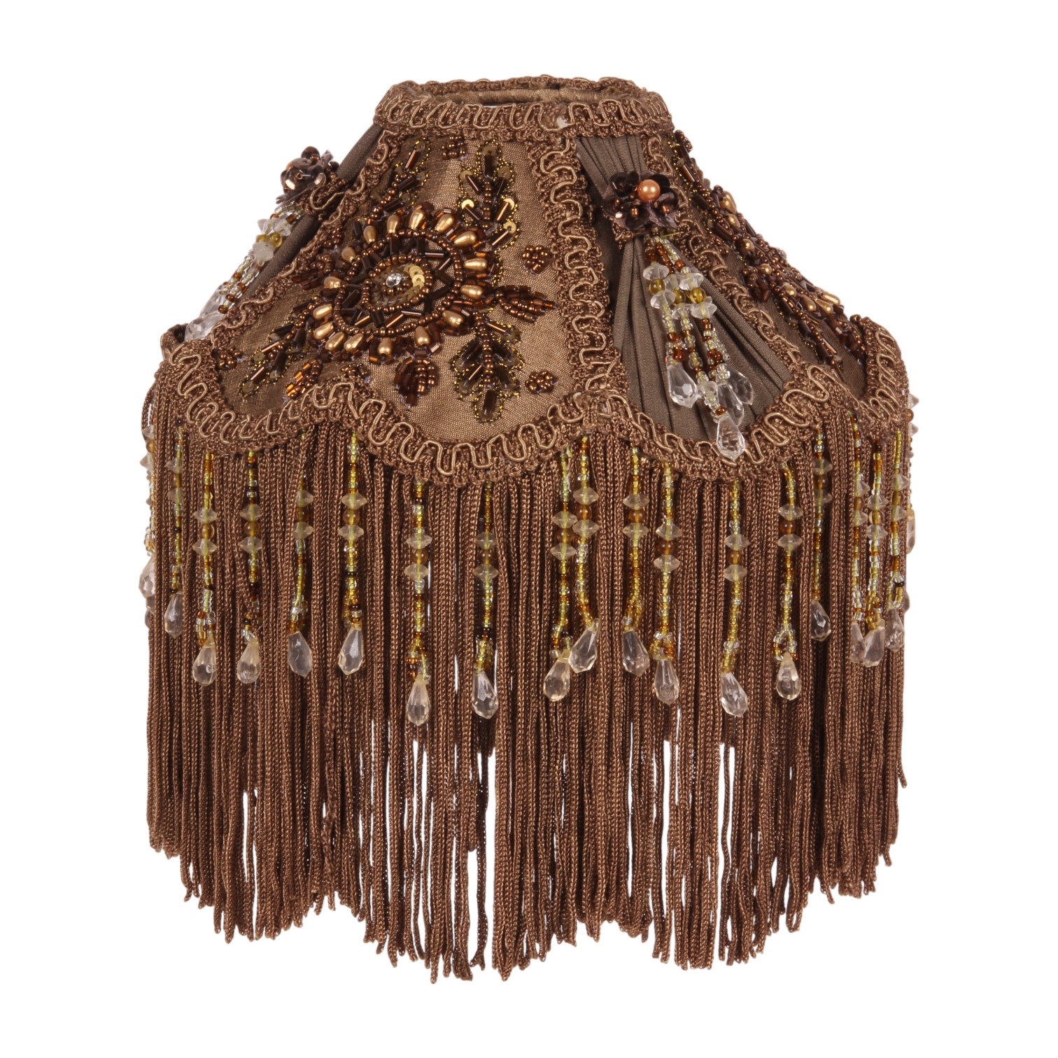 Lampenkap Victorian Dome Small 18 cm - Olijfgroen - Stof