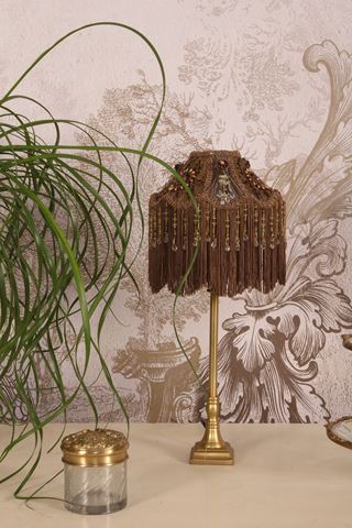 Lampshade Victorian Dome Small 18 cm - Olive Green - Fabric