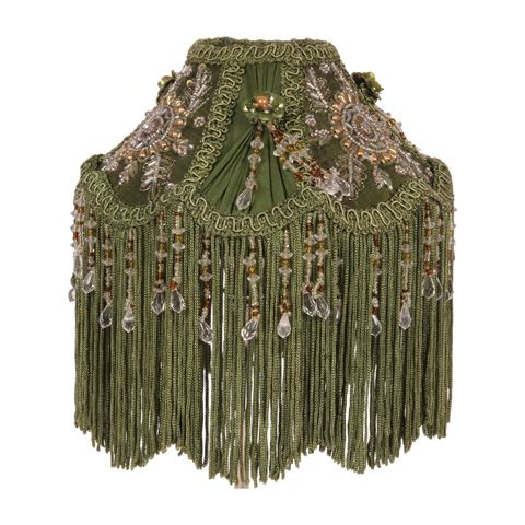 Lampenkap Victorian Dome Small 18 cm - Groen - Stof