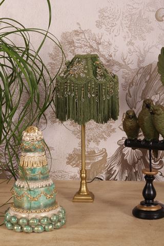 Lampenkap Victorian Dome Small 18 cm - Groen - Stof