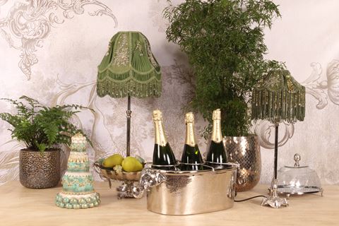 Lampenkap Victorian Dome Small 18 cm - Groen - Stof