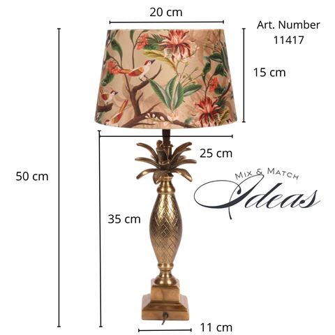 Tafellamp Voet 40 cm - Goud - Aluminium