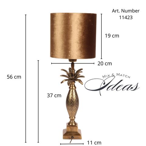 Tafellamp Voet 40 cm - Goud - Aluminium