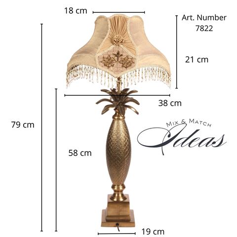 Tafellamp Voet 63 cm - Goud - Aluminium