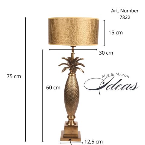 Tafellamp Voet 63 cm - Goud - Aluminium