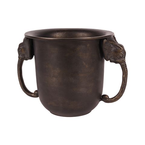 Wijnkoeler Olifant 20 cm - Antiek Goud - Aluminium