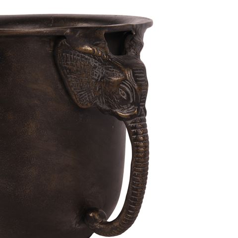 Wijnkoeler Olifant 20 cm - Antiek Goud - Aluminium