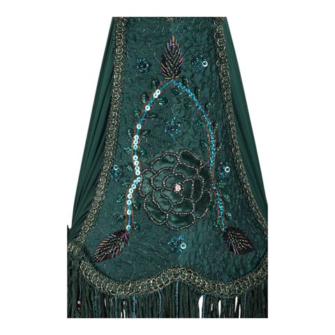 Lampshade Victorian Dome Taper 18 cm - Turquoise - Fabric