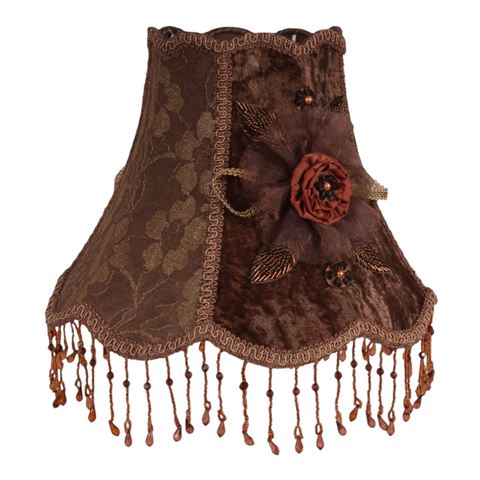 Lampenkap Victorian 29 cm - Bruin - Stof