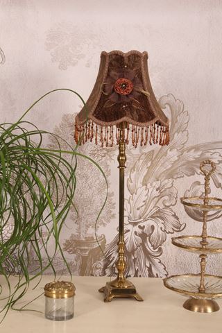 Lampenkap Victorian 29 cm - Bruin - Stof