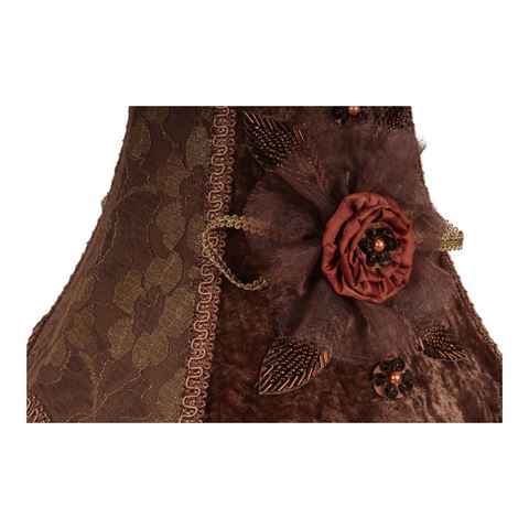 Lampenkap Victorian 29 cm - Bruin - Stof