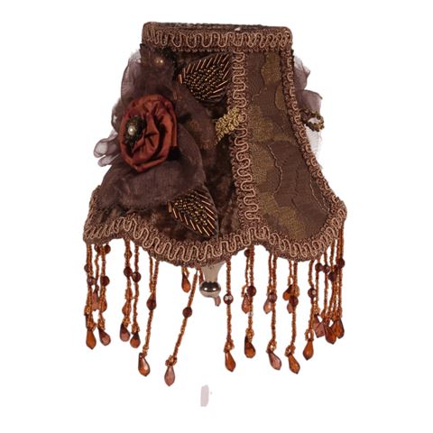 Lampenschirm 14 cm – Klemmleuchte – Braun –