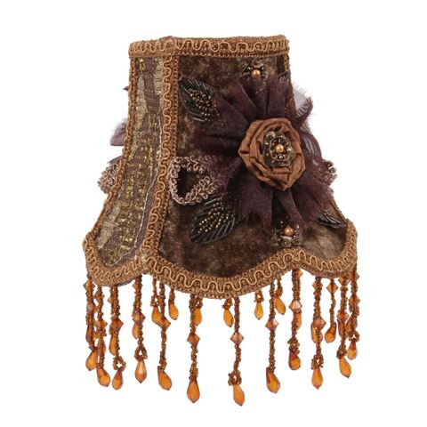 Lampenschirm 14 cm – Klemmleuchte – Braun –