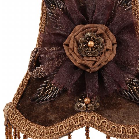 Lampenschirm 14 cm – Klemmleuchte – Braun –