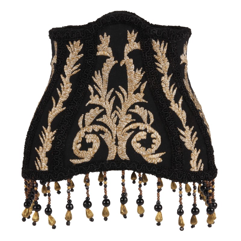 Lampenkap Victorian Rechthoek Small 20 cm - Zwart - Stof