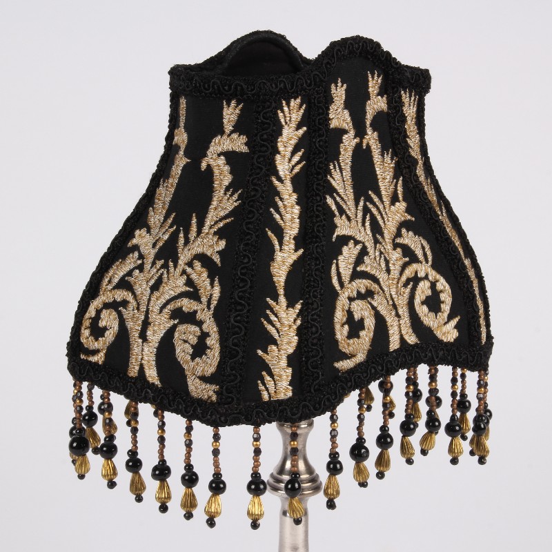 Lampenkap Victorian Rechthoek Small 20 cm - Zwart - Stof