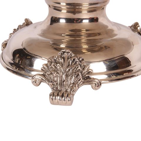 Schaal op Voet 45 cm - Zilver - Koper
