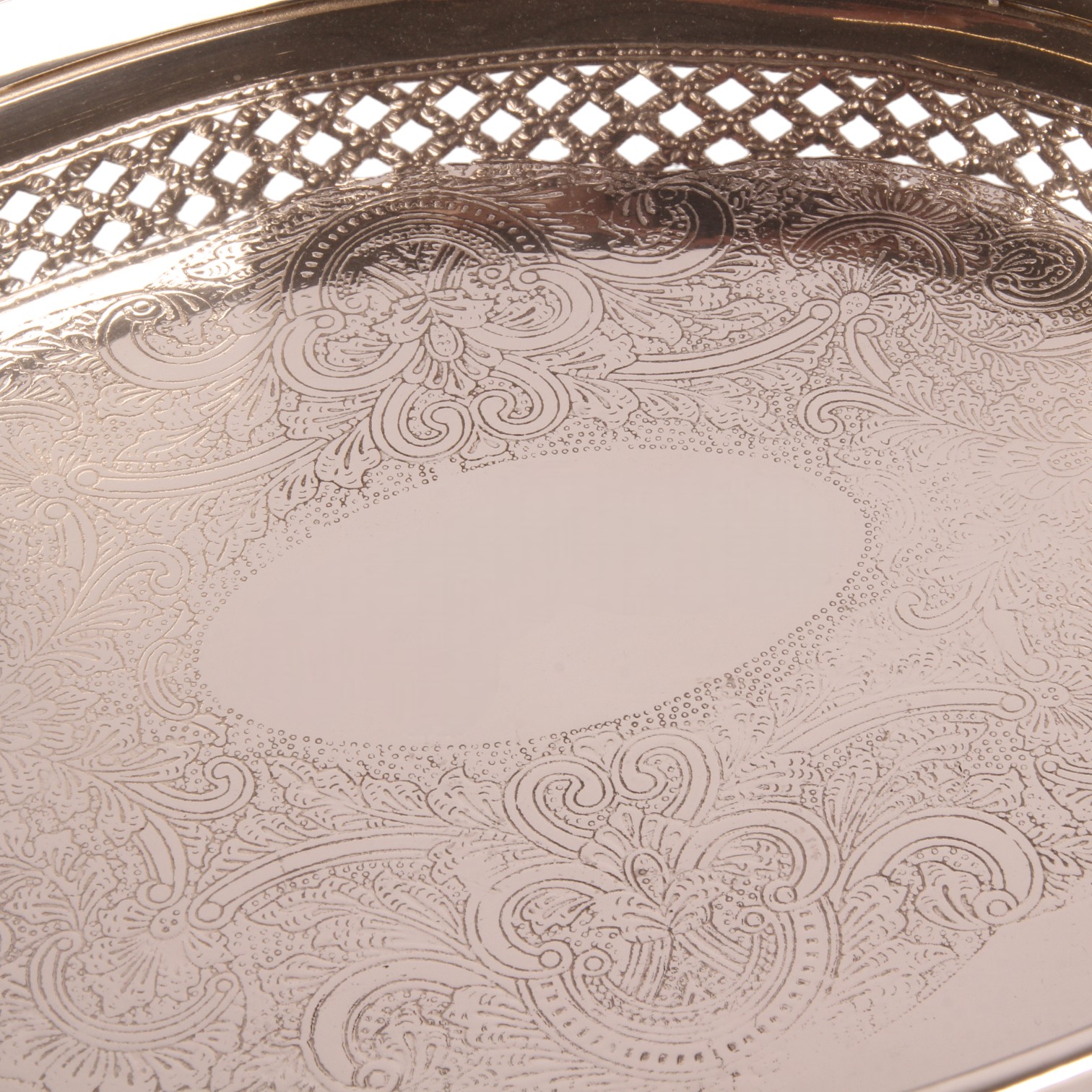 Dienblad 30 cm - Zilver - Koper