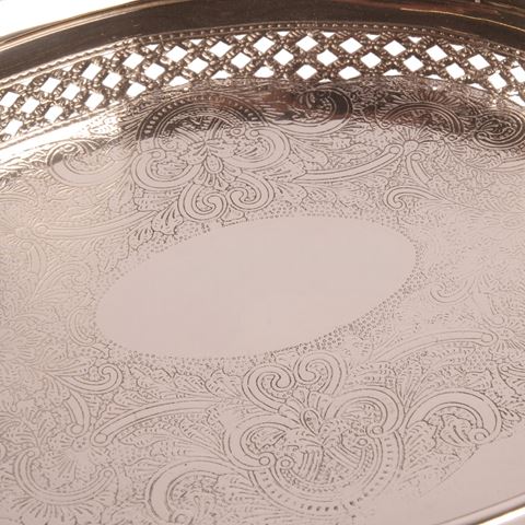 Dienblad 30 cm - Zilver - Koper