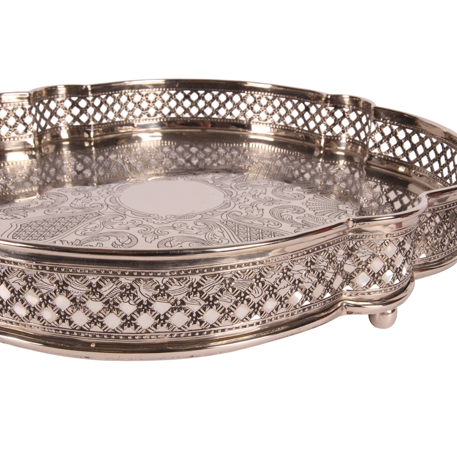 Dienblad 39 cm - Zilver - Koper