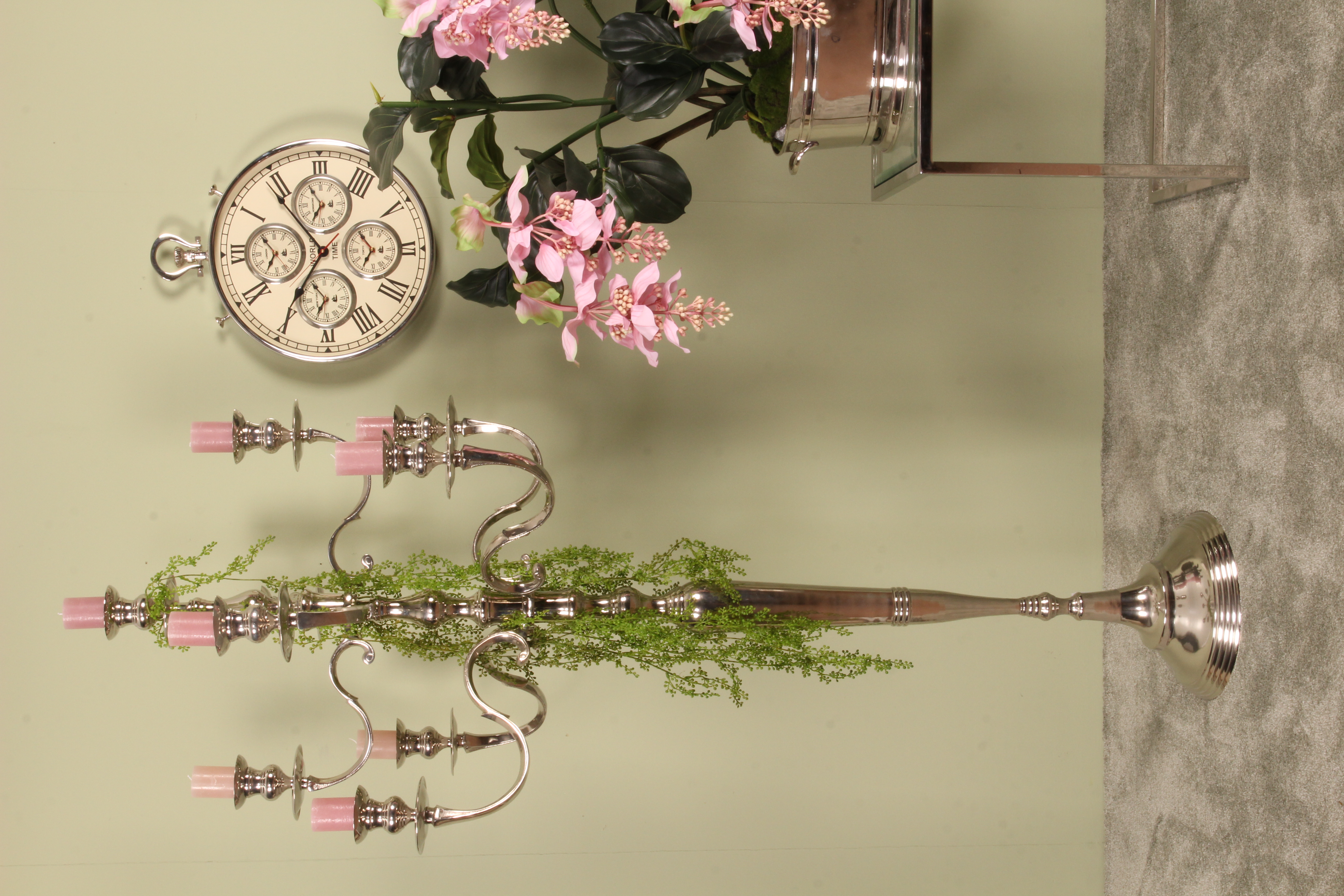 Kandelaar 9-Arms 182 cm - Zilver - Aluminium
