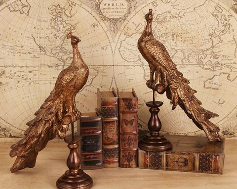 figue. Paon ASS/2 résine 41 cm