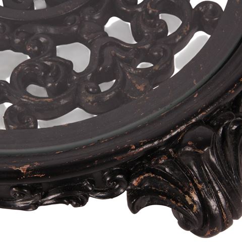 Decoratief Plateau Rond 29 cm - Zwart - Resin