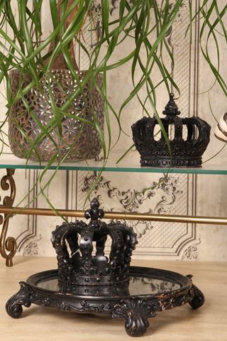 Decoratief Plateau Rond 29 cm - Zwart - Resin