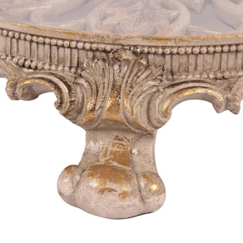 Decoratief Plateau Rond 35 cm - Bruin - Resin