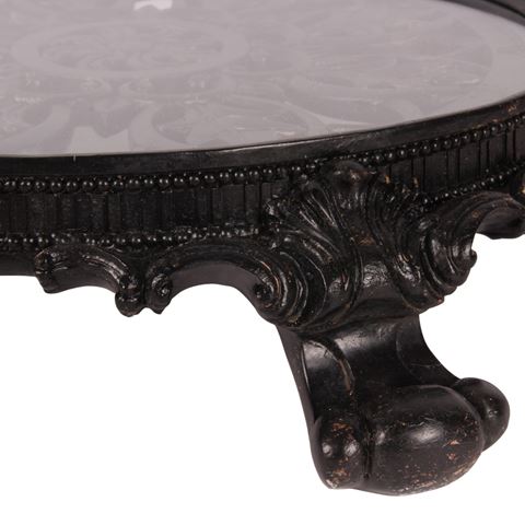 Decoratief Plateau Rond 35 cm - Zwart - Resin