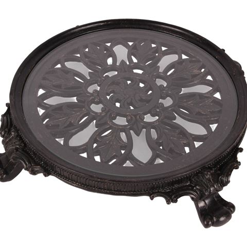 Decoratief Plateau Rond 35 cm - Zwart - Resin