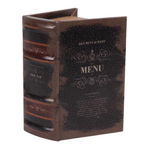 Livret de rangement Menu 15 cm - Noir