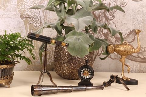 Nautical telescope wood & brass 40 cm