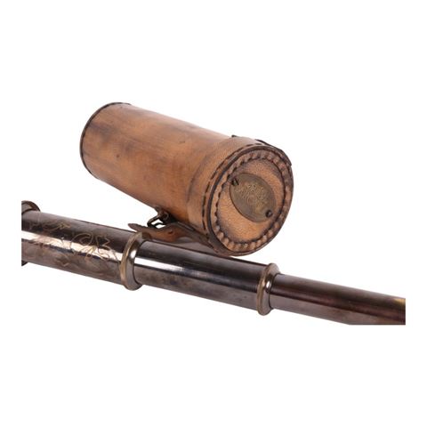 Nautical telescope wood & brass 40 cm