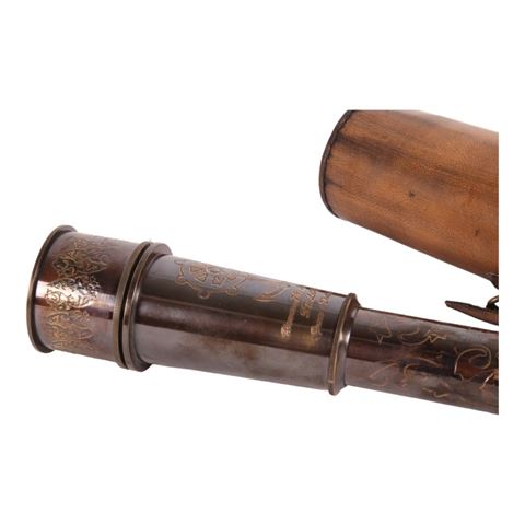 Nautical telescope wood & brass 40 cm