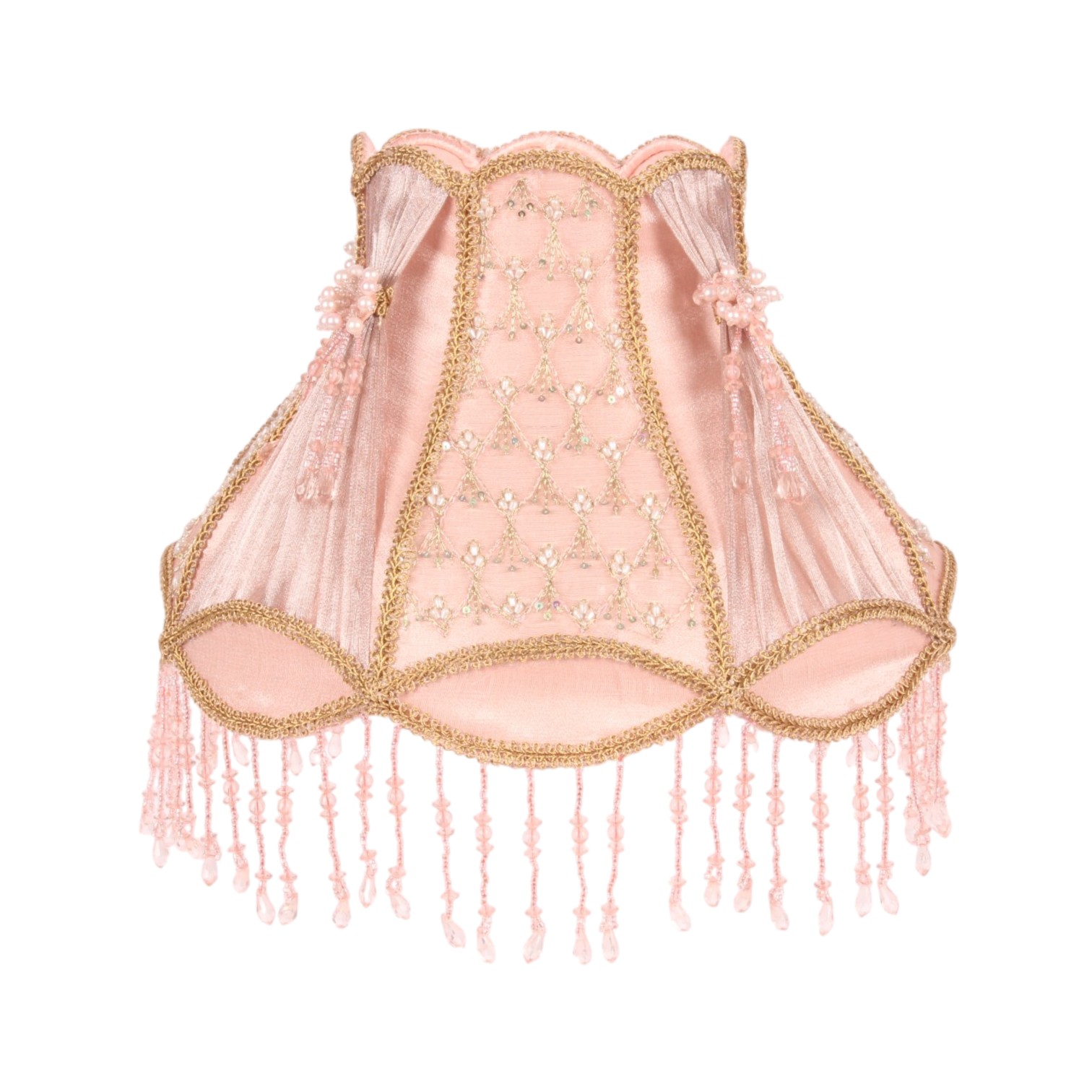 Lampenkap Victorian Dome Eye 29,5 cm - Roze - Stof