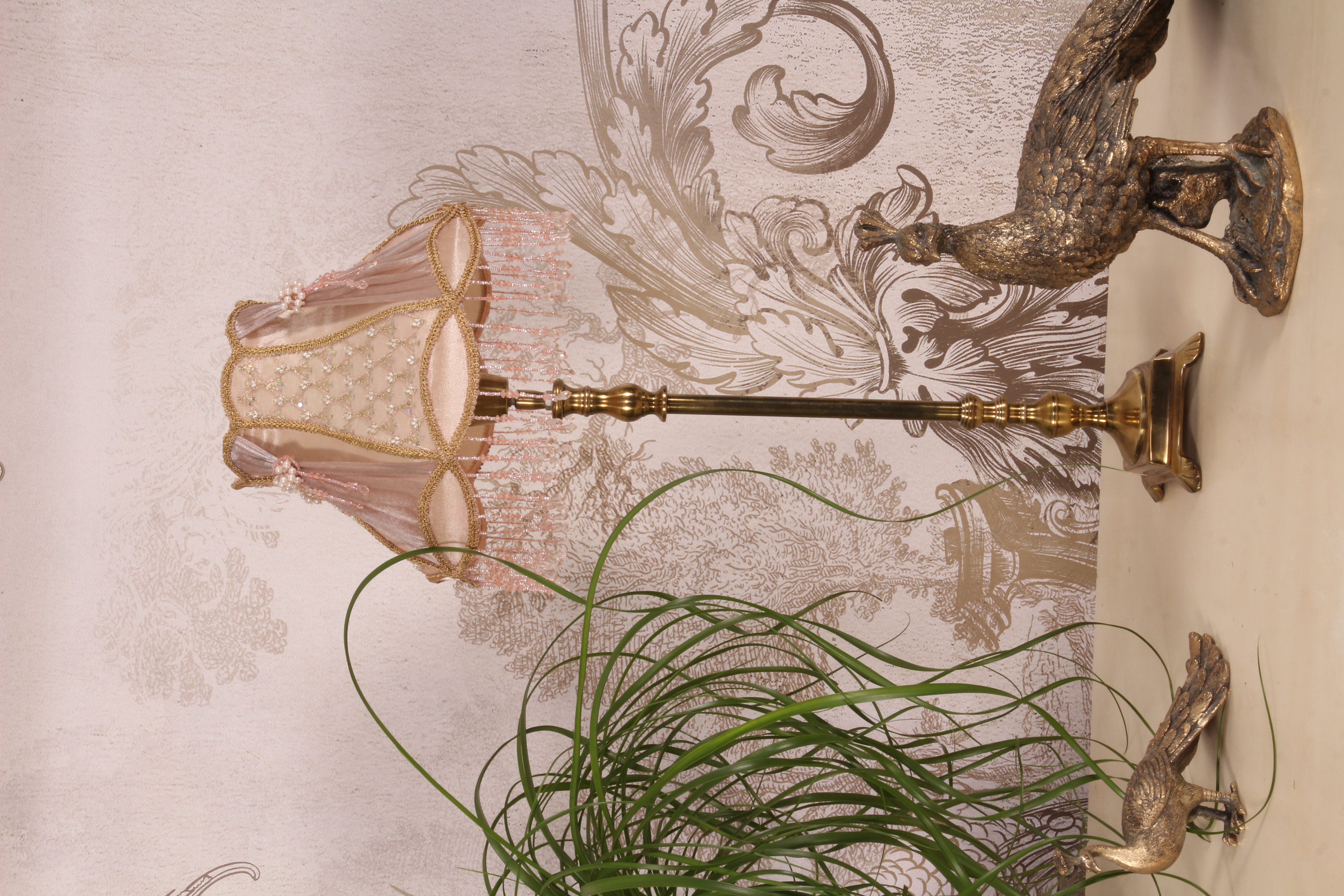 Lampenkap Victorian Dome Eye 29,5 cm - Roze - Stof