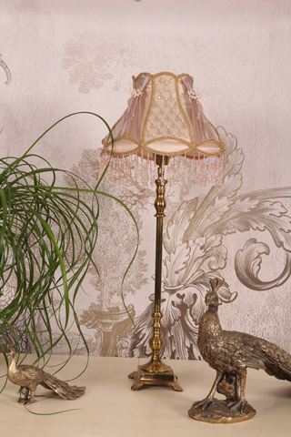 Lampenkap Victorian Dome Eye 29,5 cm - Roze - Stof