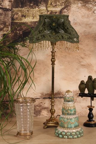 Lampenkap Victorian Rechthoek 31 cm - Groen - Stof