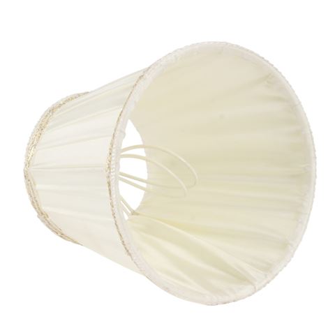 Lampenschirm 12 cm - Clip-On - Weiß - Stoff