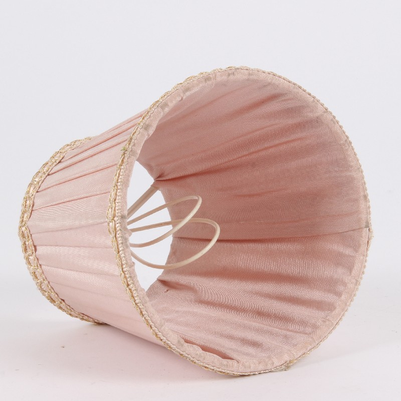 Lampenschirm 12 cm - Clip-On - Rosa - Stoff